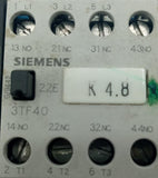 Siemens 3TF4022-0B Contactor 2S+2O / 2NO+2NC 9A 600VAC