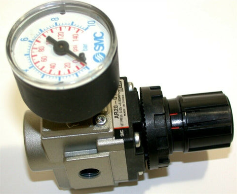 SMC 1/8" NPT Air Regulator with Gage AR20-01H