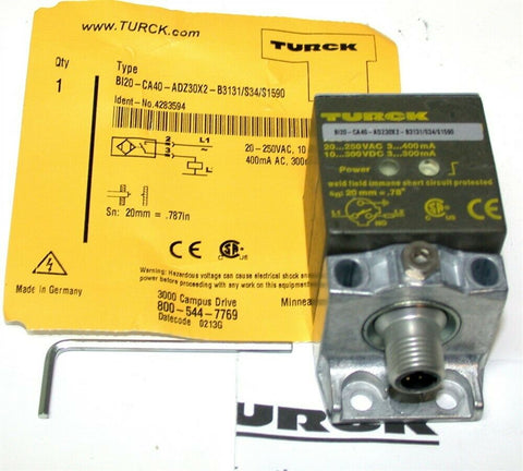 Up to 3New Turck Rectangular Sensor BI20-CA40-ADZ30X2-B3131/S34/S1590