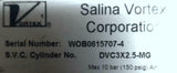 Salina Vortex Corp. DVC3X2.5-MG Pneumatic Air Cylinder 2-1/2" Stroke 3" Bore