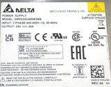 Delta DIN Rail 24V 480W 3 Phase Input: 3x 320-600VAC Power Supply DRP024V480W3BN