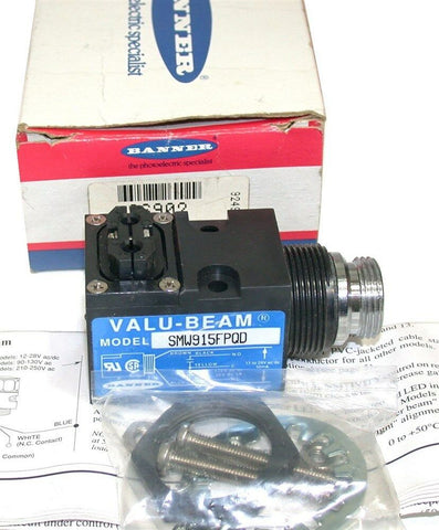 UP TO 3 New Banner Valu-Beam SMW915FPQD Fiber Photoelectric Sensors 26902