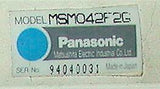 Panasonic Matsushita  MSM042F2G  Electric Servo Motor