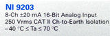 National Instruments NI 9203 8-Channel 16-Bit Analog Current Input Module CAT II