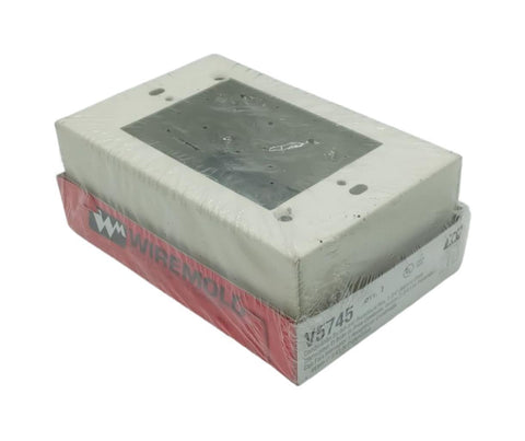 Wiremold V5745 1-3/4" Depth Combination Switch & Receptacle Box - Ivory