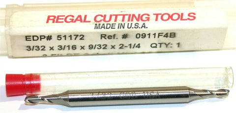 Up to 4 New Regal 3/32" 2 Flute HSS End Mills 51172