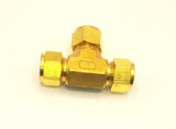 New Parker Brass 5/8" Tubing Compression Tee