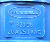 Hubbell 320C6 Pin & Sleeve Connector 20A 250VAC