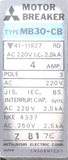 Mitsubishi Electric MB30-CB-4A 3-Pole Circuit Breaker 4A 220VAC MB30-CB