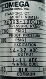 Omega PX303-100G10V Pressure Transducer 0-100 PSI Range 1-11VDC Output