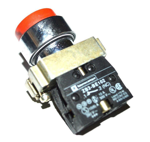 TELEMECANIQUE ZB2-BE102 RED MOMENTARY PUSH BUTTON 10 AMP 500 VOLT (7 Available) Business & Industrial:Industrial Automation & Motion Controls:PLCs & HMIs:PLC Processors Telemecanique   