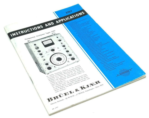 Bruel & Kjaer Type 2107 Frequency Analyzer Instruction Manual – Surplus ...