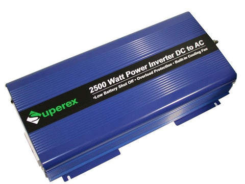 NEW SUPEREX DC TO AC 2500 WATT POWER INVERTER